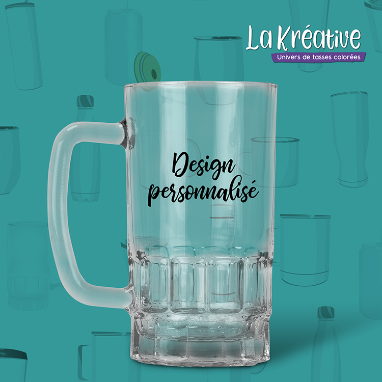 Verre à Bière Personnalisé Avec Photo Et Nom - Chope Acrylique Originale Pour Les Amateurs De Bière